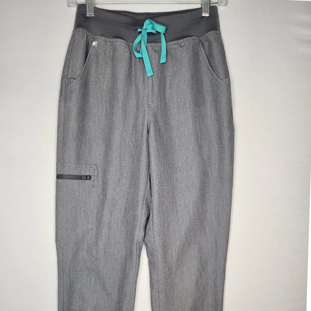 Figs Woman's Zamora Jogger Scrub Pants‎ XS Gray Hospital Uniform